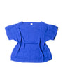 Hermes Pleated Short Sleeve Oversized Top Royal Blue