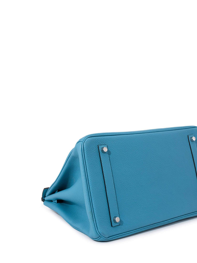 Hermès, Kelly 35 bag in Togo blue Zanzibar leather, year…