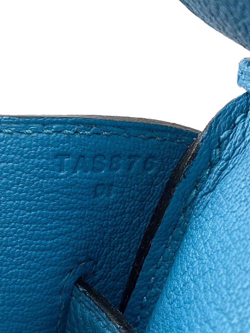 Hermes 35cm Blue Zanzibar Togo Leather Birkin by Hermes Vintage SS19