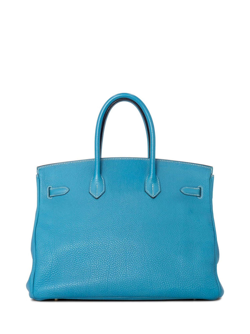 Hermes, Bags, Hermes Blue Birkin 35 In Classic Togo Leather