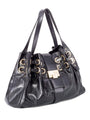 Jimmy Choo Leather Riki Shoulder Bag Black