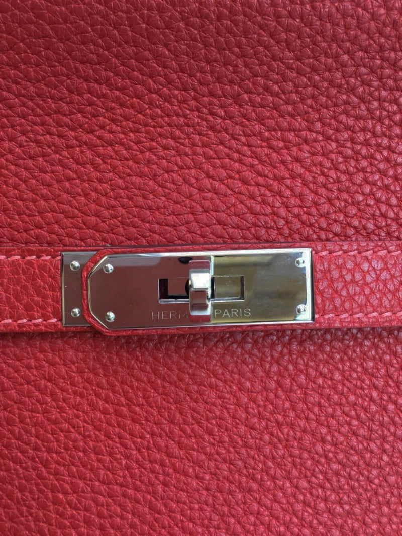 Hermes Kelly Bag 28cm Rouge Casaque Clemence Gold Hardware