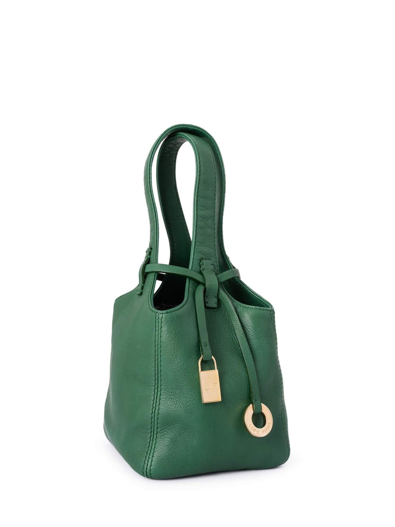 Loro Piana, Bags, Loro Piana Green Leather Handbag 0 Authentic