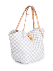 Louis Vuitton Womens Salina PM Damier Azur Shoulder Handbag White Blue -  Shop Linda's Stuff