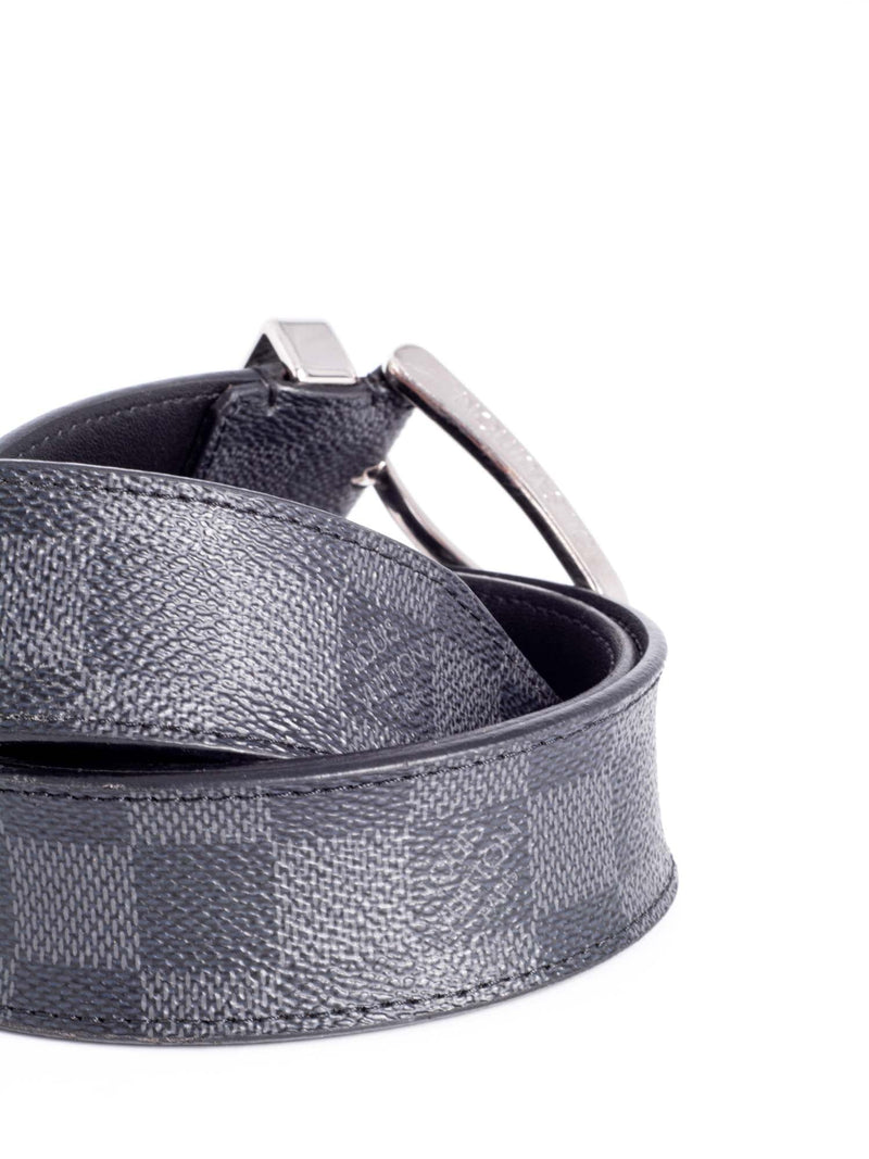 Louis Vuitton Damier Buckle Belt Damier Graphite Nylon Medium Gray 156356324