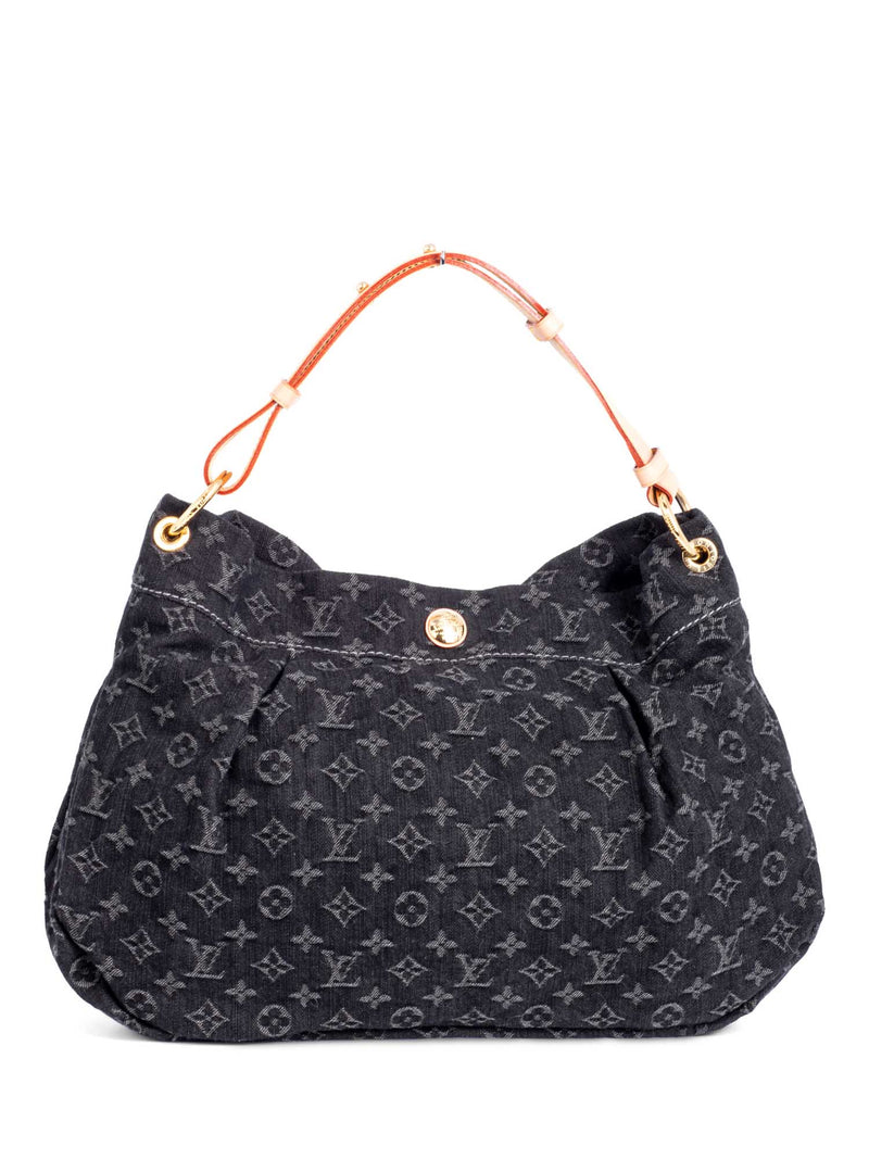 Louis Vuitton Black Denim Monogram XL Hobo Bag Artsy Leather ref