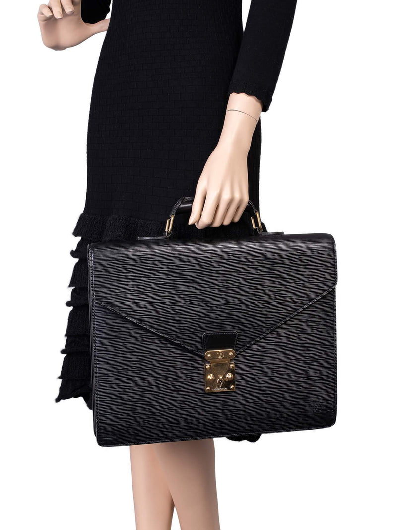 Louis Vuitton Epi Serviette Ambassadeur Briefcase - Black Briefcases, Bags  - LOU801265