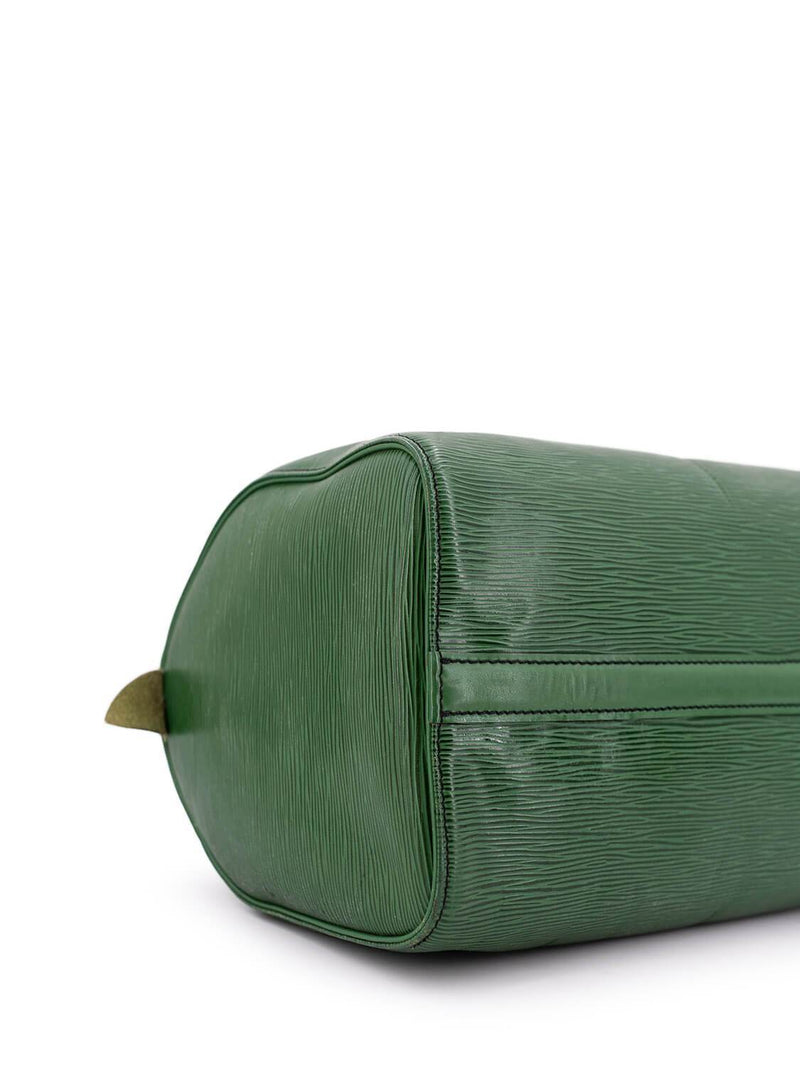Louis Vuitton Epi Speedy 30 M43004 Green Leather Pony-style