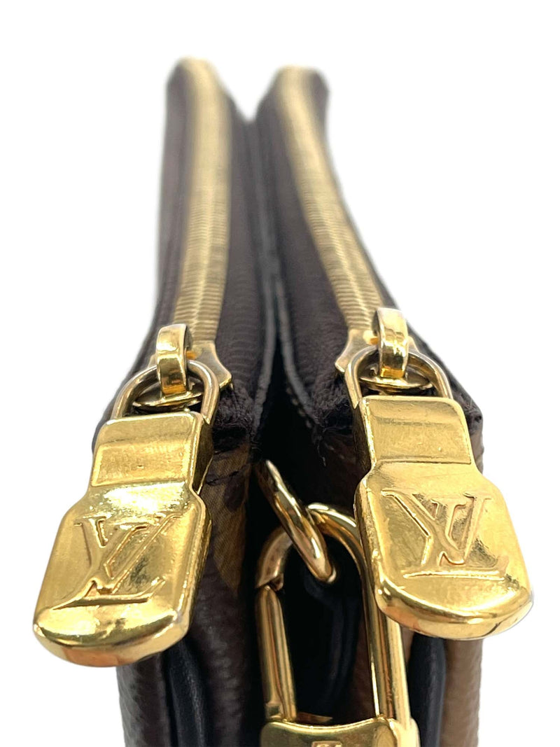 Authentic Louis Vuitton Brown / Black Reversible Monogram Leather