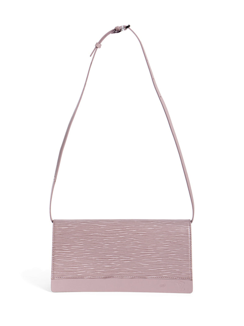 Louis Vuitton Louise Epi Leather Lavender Logo Clutch Crossbody Shoulder Bag  at 1stDibs
