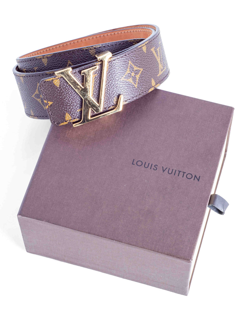 LOUIS VUITTON LV INITIALS BELT 40MM IN BROWN LEATHER T 100 LEATHER