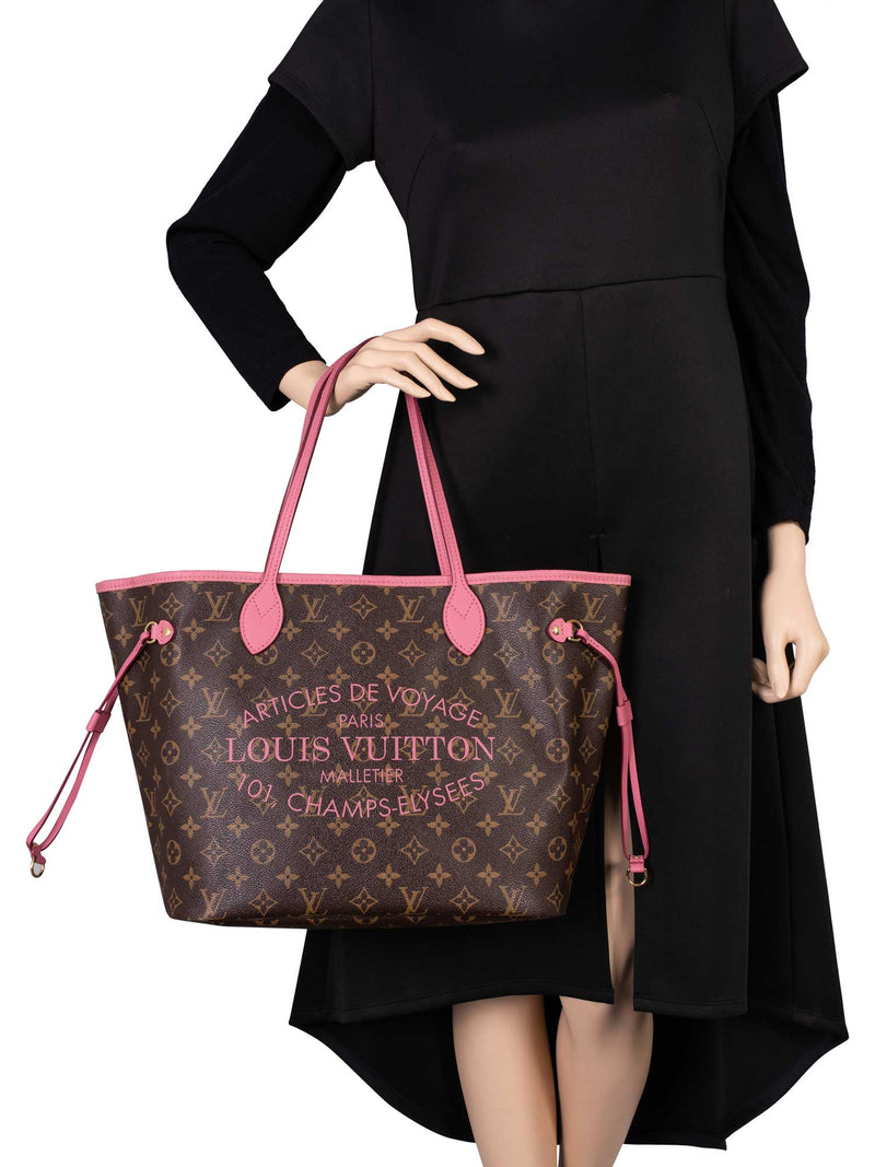 Louis Vuitton, Bags, Louis Vuitton Neverfull Mm Pink Interior