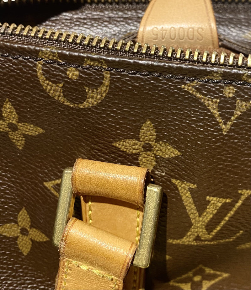 louis vuitton piano shopping bag in ebene damier canvas and brown