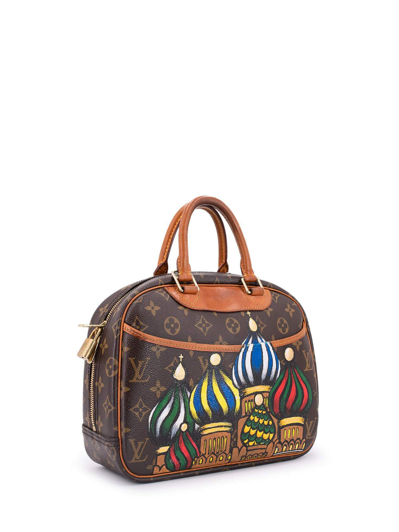 Brown Louis Vuitton Damier Ebene Deauville Handbag