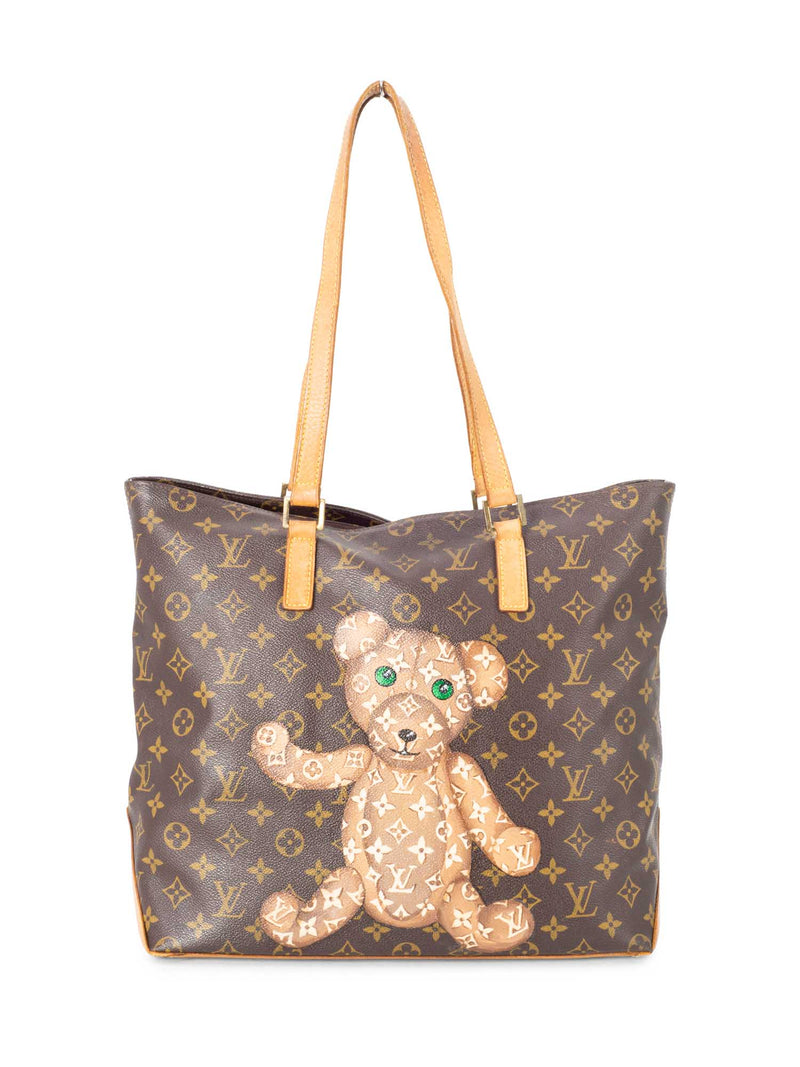 Vintage Louis Vuitton Monogram teddy bear.