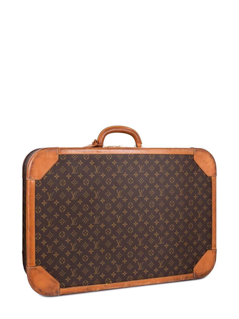 Louis Vuitton Monogram Trunk Hard Case Handbag Luggage Bag Brown