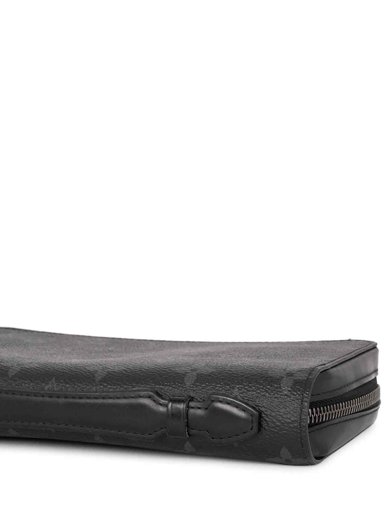Louis Vuitton Monogram Eclipse Wallet Trunk Clutch Bag Leather Black G in  2023