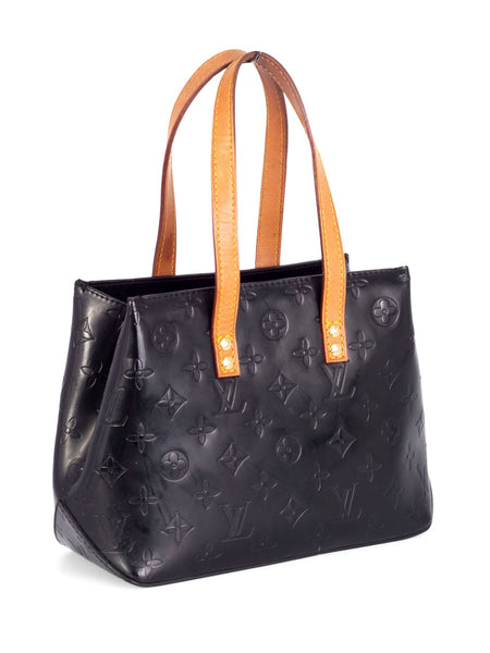 Louis Vuitton Monogram Leather Small Shopper Bag Black