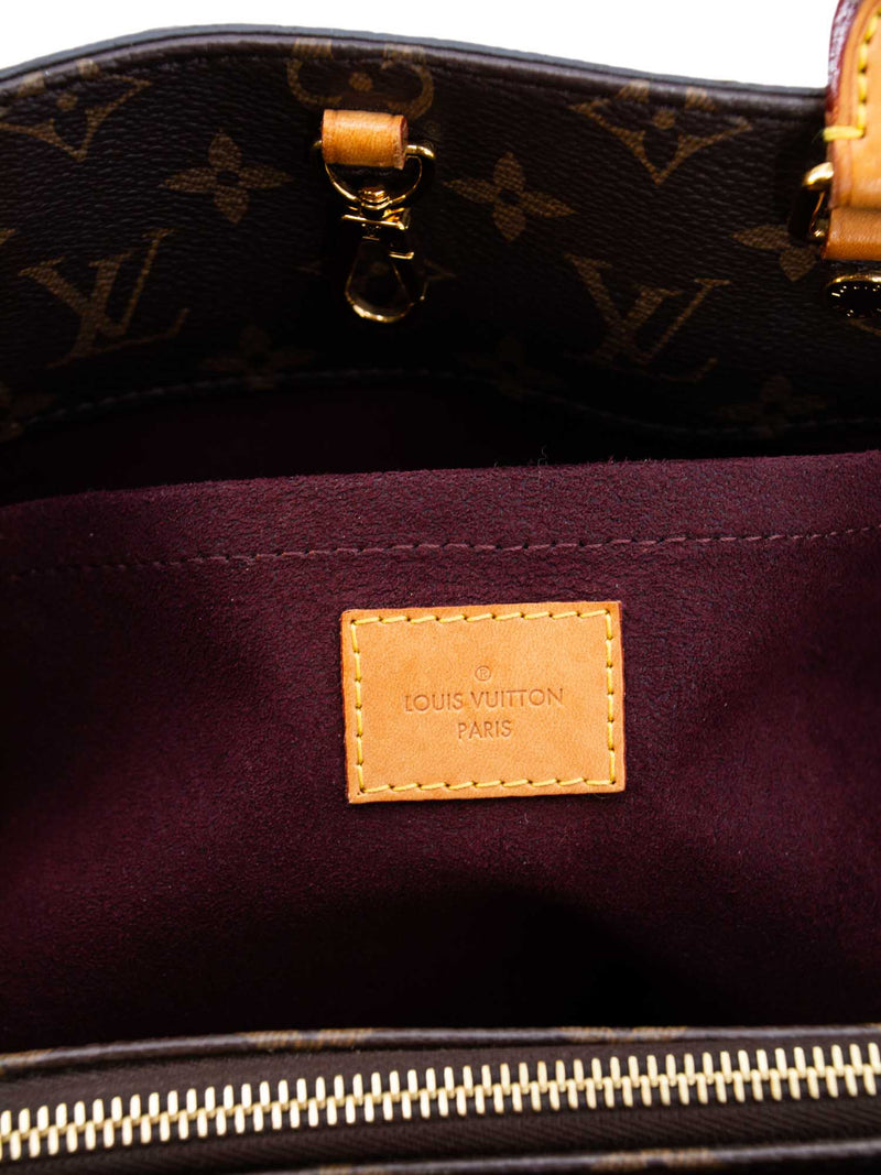 Montaigne cloth handbag Louis Vuitton Brown in Cloth - 32480583