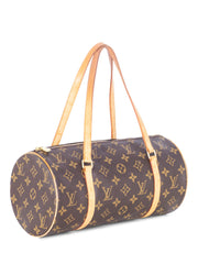 Louis Vuitton Papillon Handbag Monogram Canvas 26 Brown 21810161