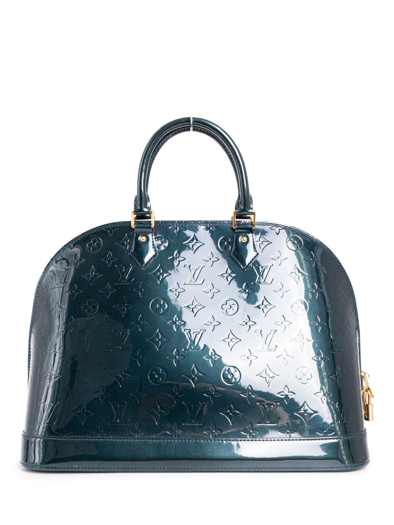 Louis Vuitton Silver Monogram Vernis Leather Alma Gm Bag