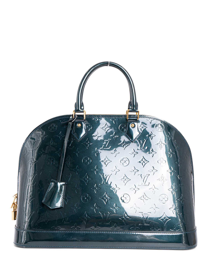 Louis Vuitton Silver Monogram Vernis Leather Alma Gm Bag