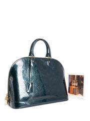 Alma patent leather handbag Louis Vuitton Purple in Patent leather -  32429366