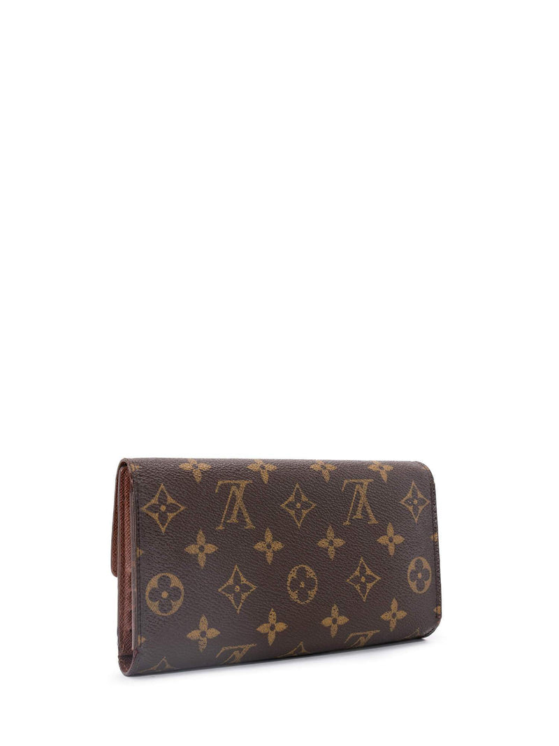 Louis Vuitton - Authenticated Sarah Wallet - Leather Brown For Woman, Very Good condition