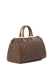 Speedy leather handbag Louis Vuitton Brown in Leather - 16327221