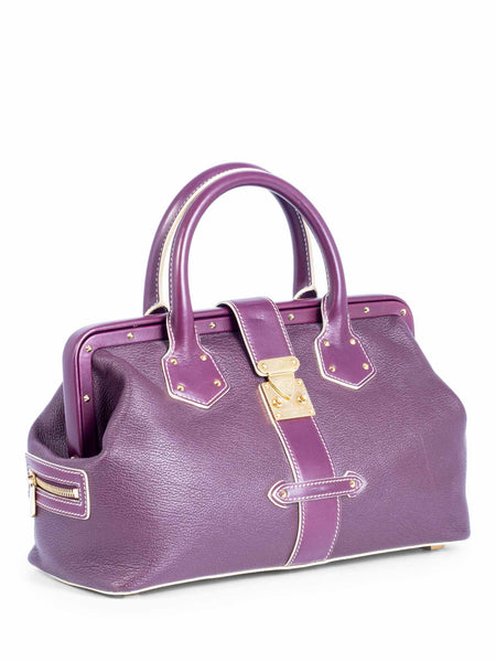 Authentic Leather Louis Vuitton Suhali Purple Handbag