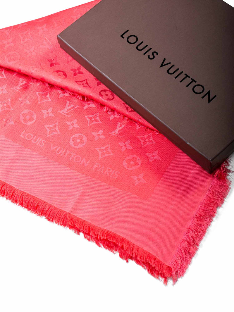 Louis Vuitton - Authenticated Scarf - Silk Red For Woman, Very Good condition