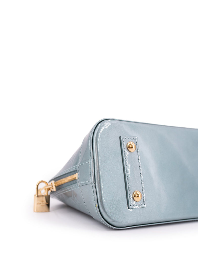 Louis Vuitton Blue Vernis Leather Lisse Alma BB Bag