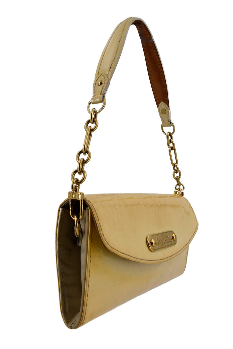 Louis Vuitton Sunset Boulevard: Cream Vernis Leather Clutch - Handbags &  Purses - Costume & Dressing Accessories