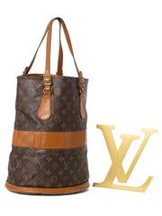 Louis Vuitton Vintage French Co. Made in USA Monogram Large Bucket Bag  Brown Cloth ref.680809 - Joli Closet