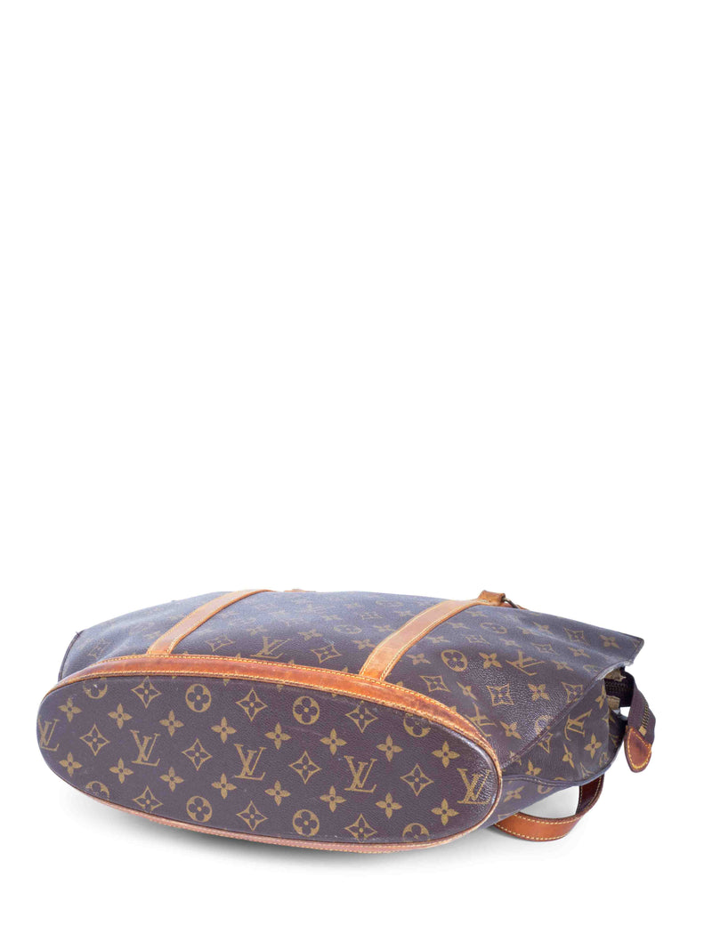 Louis Vuitton Vintage Leather Monogram Crossbody Saddle Bag at