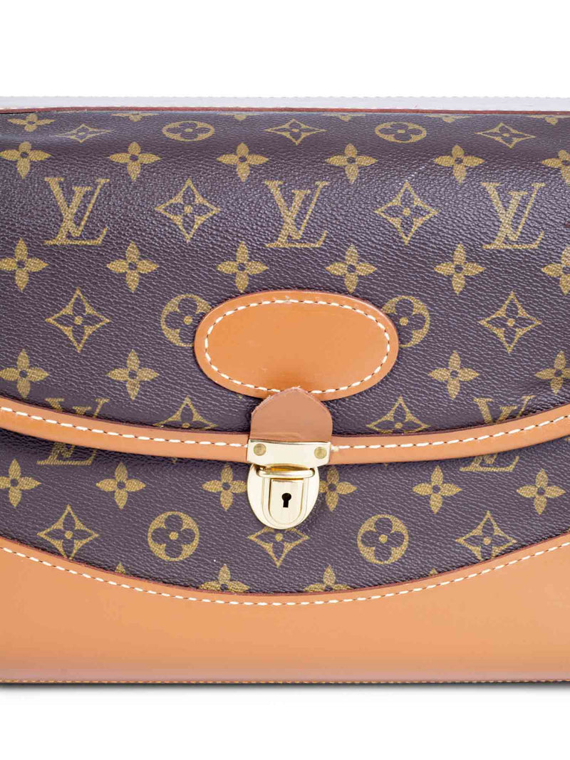 Louis Vuitton (1960's) Monogram Tennis Trunk Case 227129 Brown Canvas  Travel Bag