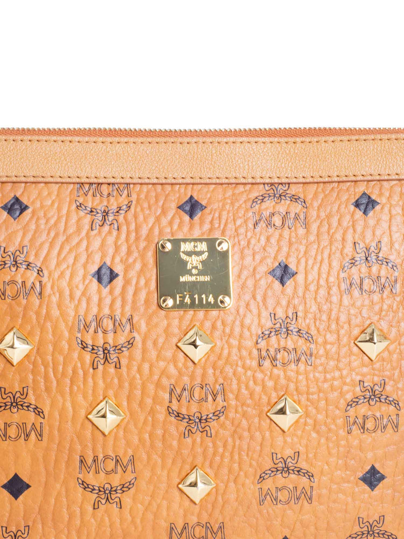 Mcm - Authenticated Clutch Bag - Leather Orange for Women, Good Condition