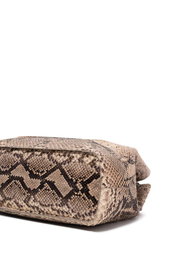 Nancy Gonzalez Python Bag Natural-designer resale