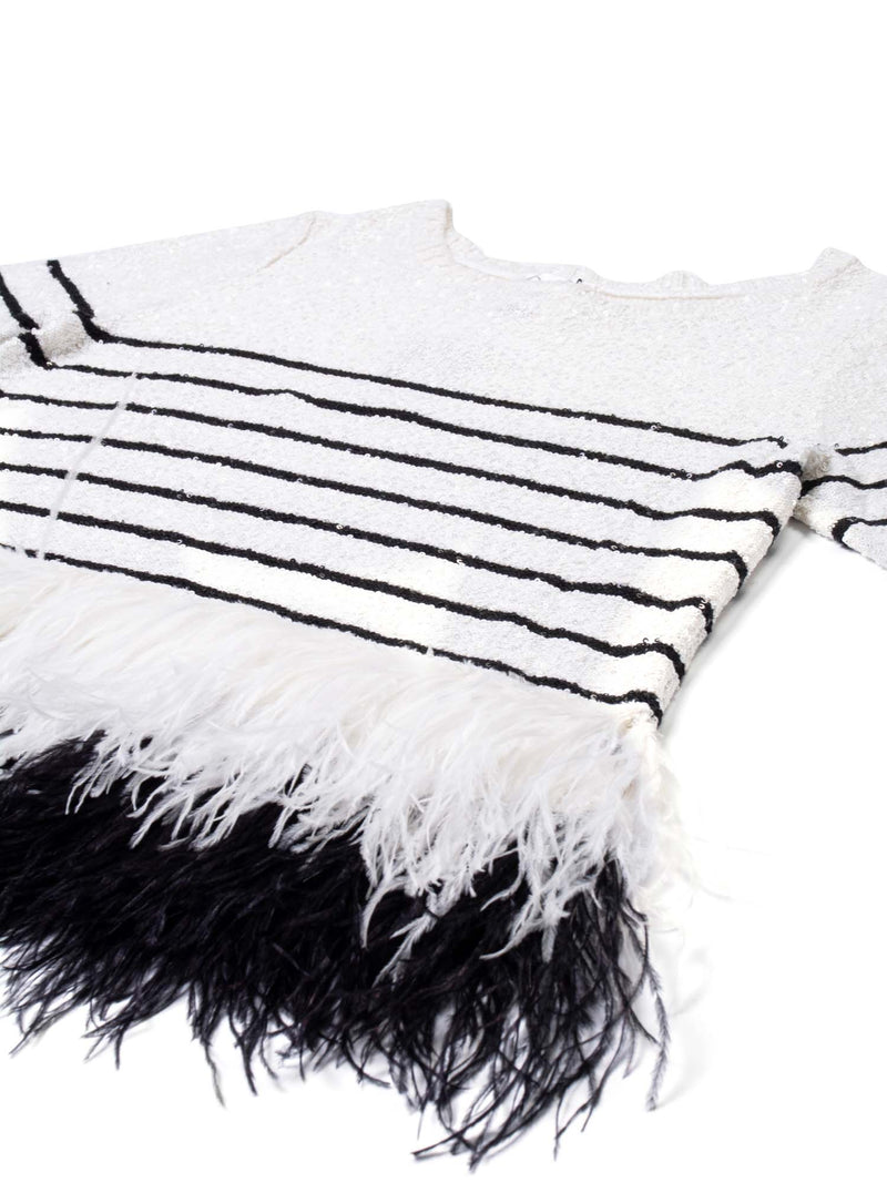 Louis Vuitton, knitwear with ostrich feathers - Unique Designer Pieces