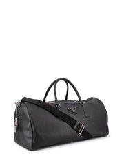 Prada Saffiano Leather Duffle Travel Bag Black