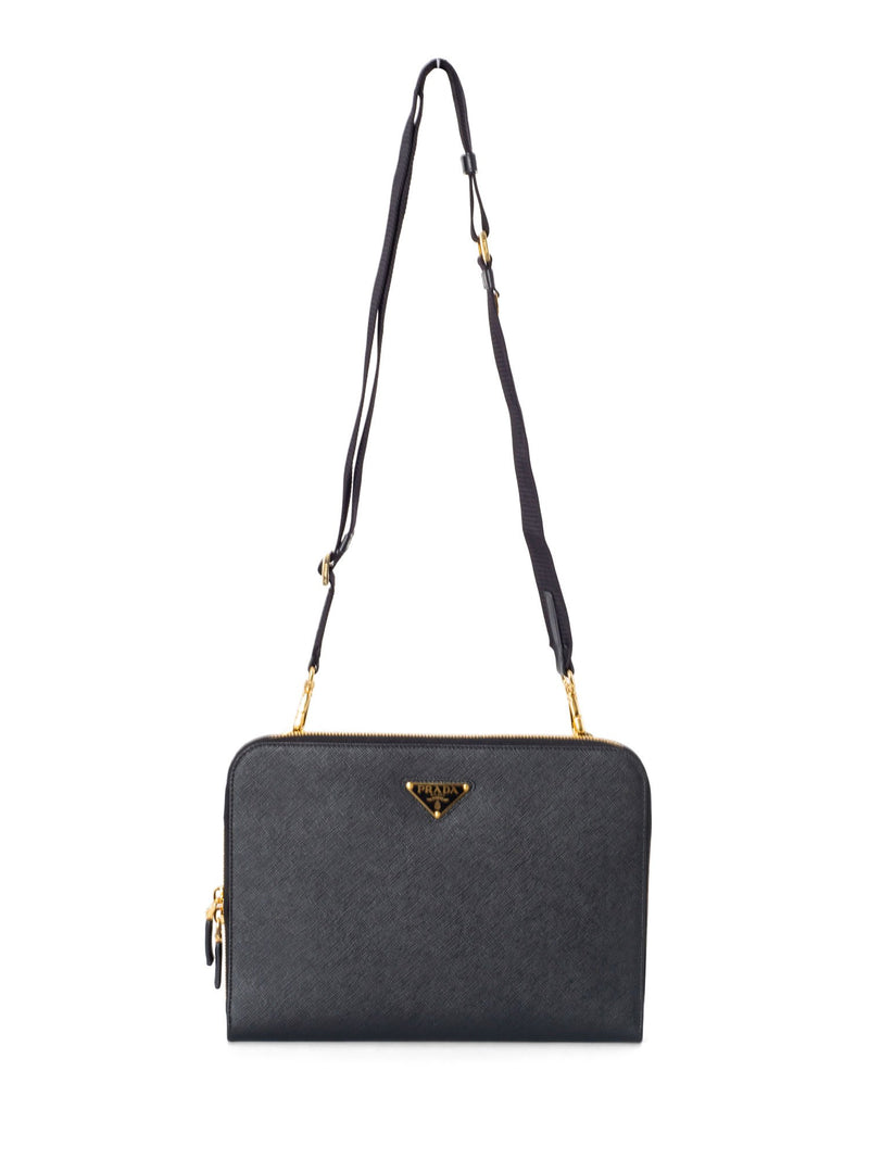 Shop Prada Saffiano-Leather Shoulder Bag