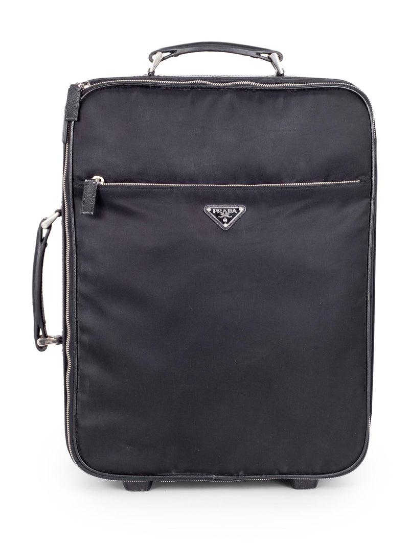 Prada Re-Nylon and Saffiano Leather Duffle Bag, Unisex, Black