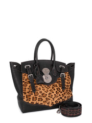 Ricky leather handbag Ralph Lauren Black in Leather - 32429657