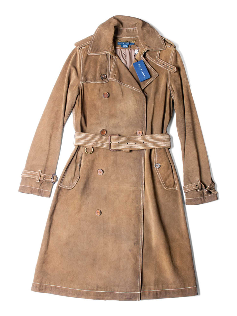 Louis Vuitton - Authenticated Trench Coat - Linen Beige Plain for Women, Never Worn, with Tag