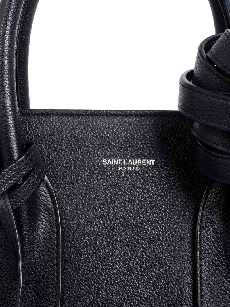 Sac De Jour Nano Leather Tote in Black - Saint Laurent