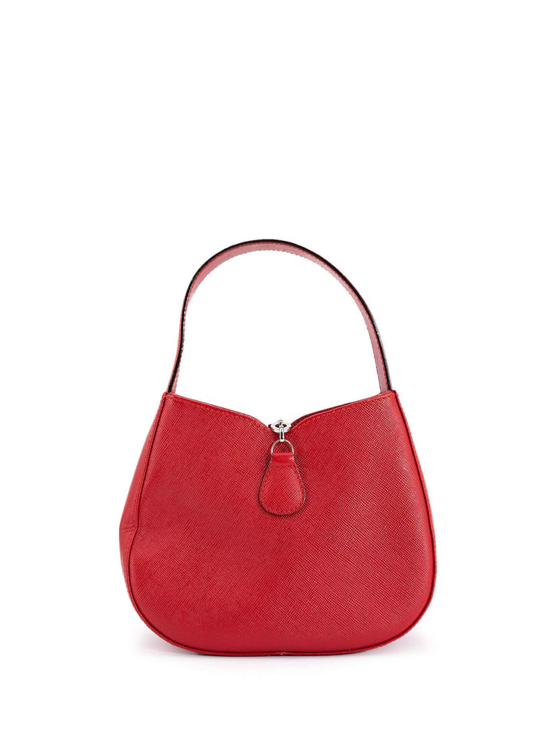 Saffiano Leather Mini Hobo Bag