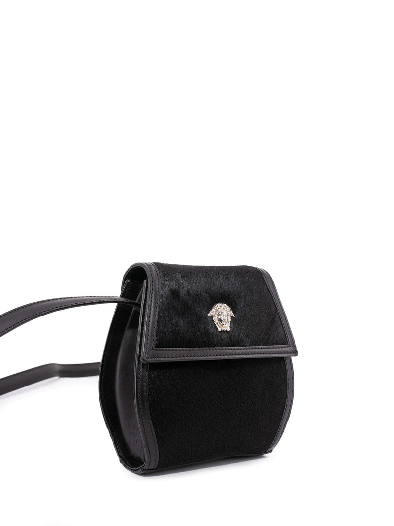 Versace 'v' Crossbody Bag In Black